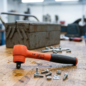 1/4" VDE-GS Insulated Reversible <b>Ratchet</b> Handle 72T with Quick release button - Product Image 1