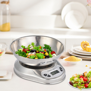 5KG/<span class=keywords><strong>11LBS</strong></span> สแตนเลสสตีลแพลตฟอร์มดิจิตอลอิเล็กทรอนิกส์อาหารครัวขนาดแบบพกพาเครื่องชั่งผงเหลว - Product Image 6