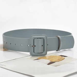 <span class=keywords><strong>Ceinture</strong></span> large en cuir <span class=keywords><strong>de</strong></span> vachette fendue avec boucle en alliage décontractée pour femmes avec design à épingle - Product Image 4