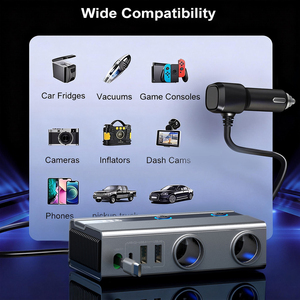 อะแดปเตอร์ช่องจุดบุหรี่ในรถยนต์ <span class=keywords><strong>GC11</strong></span> 12-24V จากโรงงานโดยตรง พร้อมสายชาร์จเร็ว PD และคลิปหนีบหลังเบาะ - Product Image 2