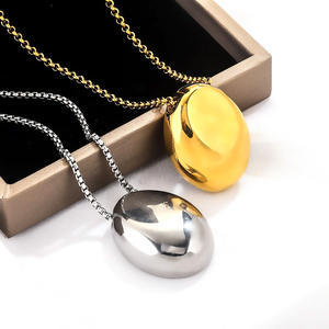 Kadınlar için Cynya Minimalist geometrik gözyaşı kolye kazak zincir kolye, zarif ve şık uzun kolye kolye - Product Image 1