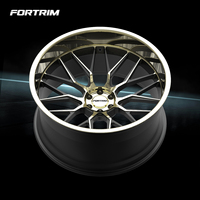 FORTRIM Roues de camion personnalisées 22x10 24x10 24x12 24x14 26x12 26x14 26x16 28x16 Concave profond poli Forgé Grandes roues de camion pour camion tout-terrain