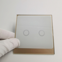 Panel de Vidrio Antimanchas con Retroiluminación LED y Interruptor Táctil Sólido de Grado Comercial, Tipo 86, para Iluminación de Dormitorios de Hotel, Dureza 9H