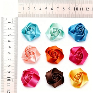 Élégant <span class=keywords><strong>ruban</strong></span> de satin fait à la main décoratif de couleur unie fleurs roses pour mariage <span class=keywords><strong>bouquet</strong></span> de <span class=keywords><strong>mariée</strong></span> YWB93 - Product Image 3