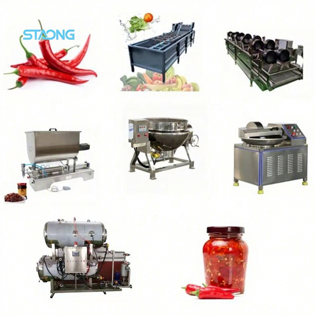 Efficient Chili Tomato Sauce Production Line Includes Mixer and Food Sterilizer Key Machines for Processing