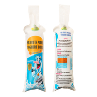 Sachet plastique imprimé personnalisé avec logo pour jus de fruits, lait, liquides, scellable à chaud, résistant à l'humidité