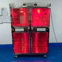 Cage d'oxygénothérapie vétérinaire en acier inoxydable, cage de soins intensifs pour animaux, équipement médical vétérinaire pour hôpital vétérinaire