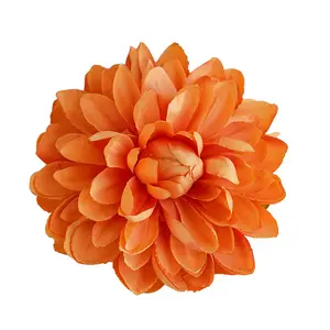 Factory Outlet 15cm Fabric Silk Artificial Dahlia Heads Flowers for Decoration