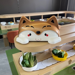 Sistema de entrega de mini tren de sushi comercial personalizado al por mayor con precio de fábrica y cinta transportadora de placas de cadena - Product Image 6