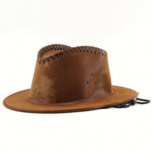 Spring Summer Autumn Solid Color Vegan Suede Cowboy Hat Beach Travelling Fedora Hat for Women Men <b>Sun</b> <b>Shade</b> - Product Image 4