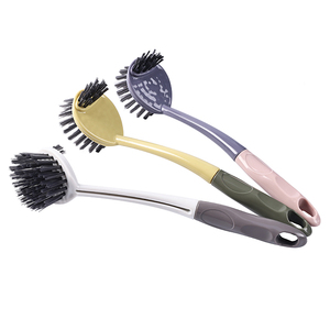 Brosse à vaisselle d'usine de haute qualité avec ventouse brosse PP debout pour bébé maison nettoyage Style conçu à <span class=keywords><strong>la</strong></span> main - Product Image 3