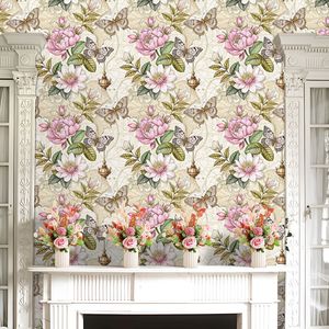 Creation Of Time And Space Peel Stick Wallpaper Floral Pattern Self Adhesive Moisture Proof For Bedroom Wardrobe Decor - Product Image 3
