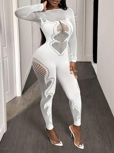 Ropa de Mujer para Otoño 2025 de Manga Larga con Aberturas y Transparencias Enterizo Deportivo - Product Image 4
