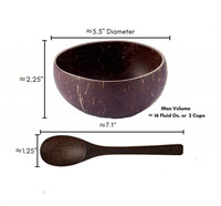 Bols de noix de coco Vietnam Bol Poli Shell Coco 100% Art Produit Couvercle Lisse Logo Personnalisé Origine En Vrac Ensemble Avec Couvercle Laque