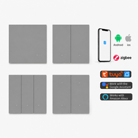 Interrupteur mural intelligent Zigbee 3.0 1/2/3/4 voies 16A 250V 400W pour contrôle par application et commande vocale – Asie du Sud-Est