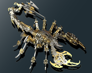 Juguete Mecánico de Precisión de Escorpión Realista Móvil Hecho a Mano, Modelo de Ensamblaje de Metal en 3D, Rompecabezas Tridimensional - Product Image 2