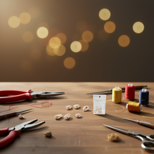 Perles de coquillage Ilan 16-18 mm motif œil bord doré rouge pour artisanat DIY 6 pièces - Product Image 2