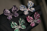 XILIANGFEIZI Broche papillon de luxe en cuivre plaqué or 18 carats avec zircon, accessoires de corsage pour occasions de mariage