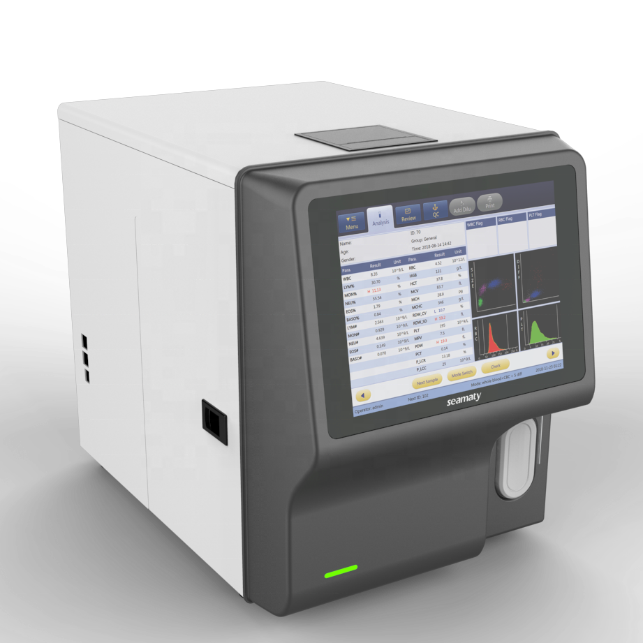 Veterinária CBC Blood Test Machine Alta qualidade 5 parte Hematologia Veterinária Analyzer para Pet