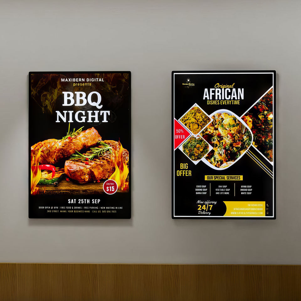 Fast Food LED Menu Display Board - Customizable Waterproof Advertising ...