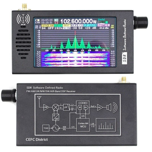 Récepteur radio portable SDR 101 avec interface USB, affichage de la fréquence, haut-parleur, récepteur SDR pour radioamateur, ondes courtes et bande aérienne - Product Image 2