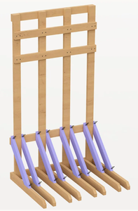 <span class=keywords><strong>Portabici</strong></span> da Parete in Legno di Alta Qualità a Tre Livelli Multifunzione con Capacità di Carico di 40 kg - Product Image 6