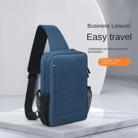 Sac de poitrine de voyage en toile tendance - Fermeture éclair étanche Sac bandoulière pour un usage quotidien et des aventures en plein air