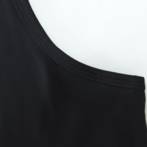 Minivestido Negro Sexy Ajustado Sin Mangas con Corte de Chaleco para Discoteca, Falda Corta Personalizada al por Mayor de Color Sólido - Product Image 5