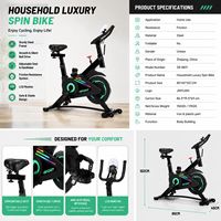 Vélo de spinning professionnel Zhuobu ZB-8811-A, pliable, silencieux, à transmission par courroie, siège réglable, pour usage domestique et cyclisme en intérieur
