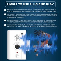 Répulsif Électrique pour Oiseaux OEM/ODM Écologique Réglable à Ondes Sonores Sécurité Intérieure pour Serpents Couverture 50-100m Solide