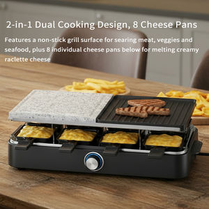 364296 1400W 21*21cm Table Marbre <span class=keywords><strong>Fondue</strong></span> <span class=keywords><strong>Raclette</strong></span> Grill Ménage Électrique <span class=keywords><strong>Raclette</strong></span> Grill avec Marbre - Product Image 2