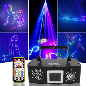 ไฟดิสโก้ LED แบบเคลื่อนไหวสีสันสดใส Wuzstar พร้อมลวดลายหมุนได้ RGBBeam ควบคุมด้วยเสียงและระบบ DMX สำหรับเวที งานเรฟ และคลับ - Product Image 1