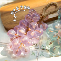 Savon solide artisanal DIY, cristal transparent, grappe de raisin miniature, savon artificiel en forme de raisin, style élégant, cadeau de Noël