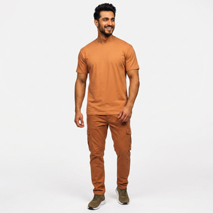 100% Polyester Men's Regular Fit Short Sleeve O-Neck T-Shirt Silk Screen Printed Front Custom Logo Color Blocked Design - Product Image 1