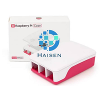 Carcasa Original Raspberry Pi 5ª Generación Pi5 Oficial Roja y Blanca con Ventilador de Velocidad Ajustable para Raspberry Pi5