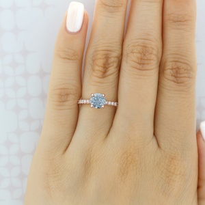 Bague de fiançailles en argent 925S avec moissanite sertie à griffes, certifiée par un tiers - Design élégant pour les mariées, directement de l'usine - Product Image 6