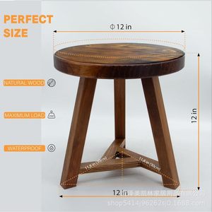 Tabouret de salle de bain en bois Meikelin, taille personnalisable, antidérapant, pour l'heure du bain - Product Image 4