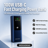 Batterie externe 20000mAh 100W, prise AC intégrée, charge rapide Type-C PD, charge sans fil, certifiée CE FCC RoHS