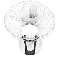 Ventilateur de table rechargeable AC/DC 14 pouces avec panneau solaire