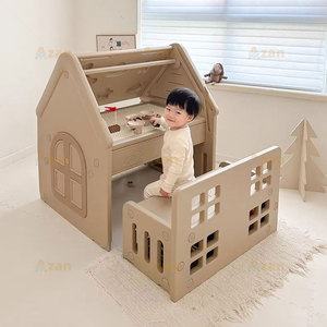 Table d'étude et <span class=keywords><strong>de</strong></span> lecture multifonctionnelle <span class=keywords><strong>pour</strong></span> enfants avec banc <span class=keywords><strong>de</strong></span> rangement <span class=keywords><strong>pour</strong></span> la garderie et la chambre d'enfant - Product Image 2