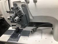 Machine à coudre industrielle double aiguille haute vitesse UNIHOO UH8875E à alimentation manuelle, nouveau modèle à lit plat, point noué, moteur en métal.
