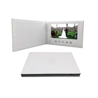 Libro de Video de Tapa Dura en Blanco Estilo Álbum de Invitación de Papel con Pantalla LCD TFT de 4.3, 5 y 7 Pulgadas para Venta al por Mayor