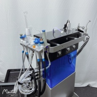 Vente en gros de poignées de soin de la peau du visage à l'hydradermabrasion au diamant, embouts bleu sarcelle transparents