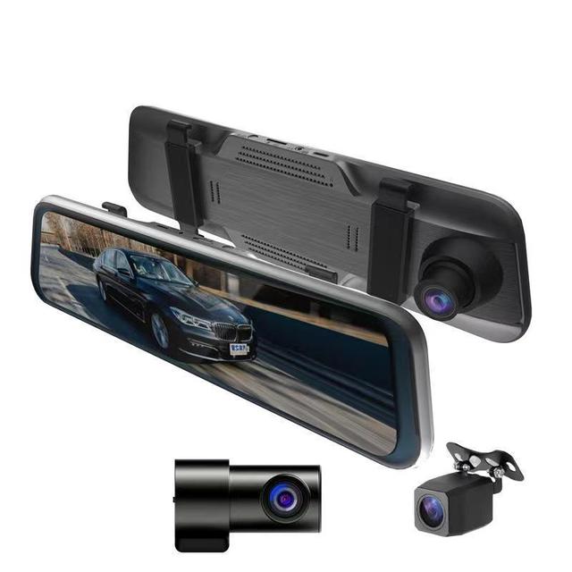 1440P HD Car Black Box Dash Cam Video Recorder with Single Lens Night Vision WiFi 12" OLED Display 1-Year Warranty