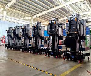 Éénkolom Elektrische Aluminiumlegering <span class=keywords><strong>Lift</strong></span> Gemakkelijk Te Vervoeren Lichtgewicht Genoeg Voor Één Persoon Om Verticale Mastlift Op Te Tillen - Product Image 2