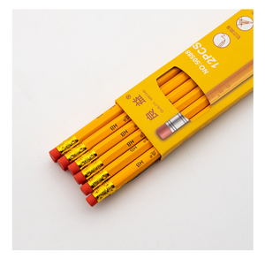 Fournitures scolaires <span class=keywords><strong>de</strong></span> luxe personnalisées Crayon <span class=keywords><strong>triangulaire</strong></span> HB 12 pièces Bois naturel <span class=keywords><strong>Couleur</strong></span> bois naturel Crayon personnalisé avec gomme et mine noire - Product Image 2