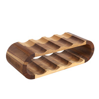 Exhibición de vino tinto de estilo moderno de alta calidad, mesa pequeña de madera, soporte de almacenamiento de vino para el hogar y el Bar