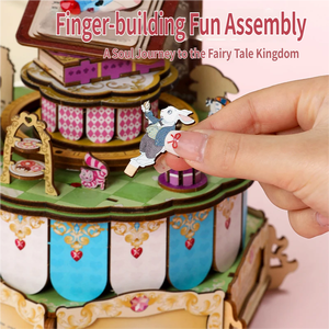 Caja Musical de Castillo para Fiesta de Té de Fantasía, Estilo Vintage, Ensamblaje DIY, Regalo Hecho a Mano para Decoración del Hogar - Product Image 4