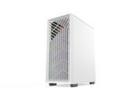Boîtier de jeu PC MATX en alliage d'aluminium personnalisé avec panneau latéral en verre trempé rotatif, option ventilateur 12/14 cm, support GPU/CPU, boîtier de jeu en tour