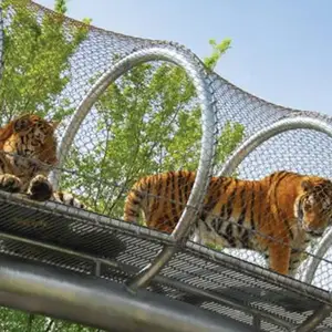 Nettin tırmanma hayvanat bahçesi ve bitki için esnek paslanmaz çelik tel halat mesh